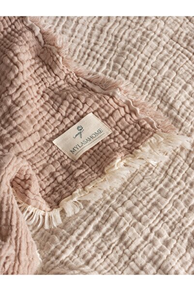 MYLASA HOME Double Face Planets 4 Katlı Müslin Yatak Örtüsü Tek Kişilik 160x220cm