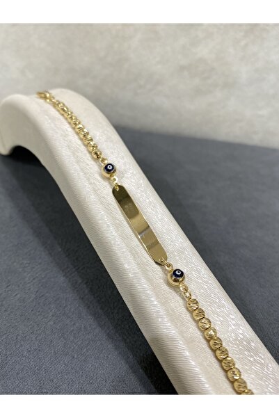 ARSLANTAŞ 1989 8 AYAR ALTIN DORİKA TOPLU GÖZ BONCUKLU ÇOCUK KÜNYESİ