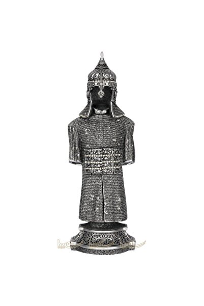 HELAL HEDİYELİK Mini Boy Cevşen-ül Kebir Dualı Osmanlı Asker Zırhı Yeniçeri Alp Orijinal Biblo 9x26 cm