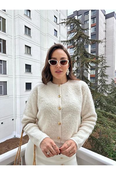 Laluvia Miękki kardigan z najwyższej jakości tkaniny