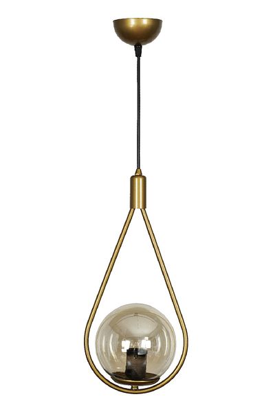 VENON LIGHTING KENT SINGLE GLASS TAMPED (GLOP BAL GLASS) CHANDELIER