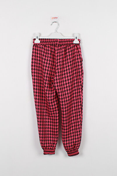 incity Girl's Houndstooth Patterned Drawstring Waist Pants