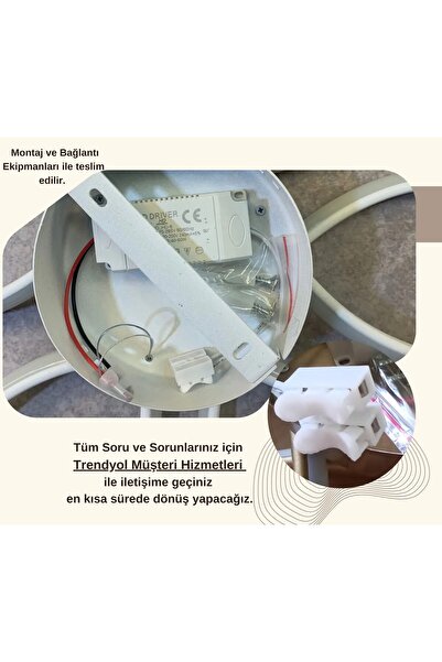 MİNEL DEKOR LED LIGHTING Minel Dekor Daire 20cm Plafonyer A++ Ledli Modern Avize Koridor Hol Aydınlatma Beyaz Işık
