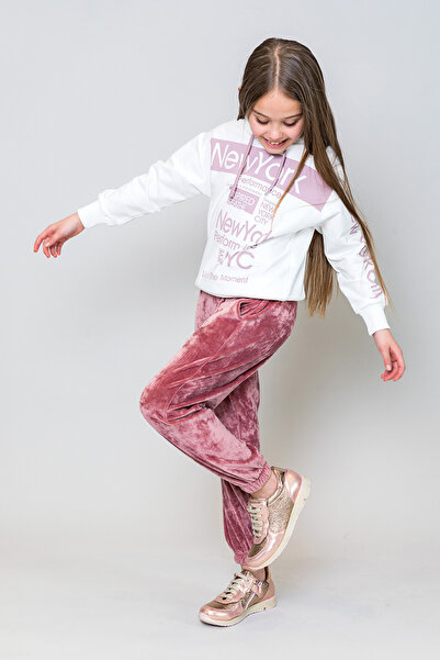 incity Girl's Velvet Jogger Sweatpants