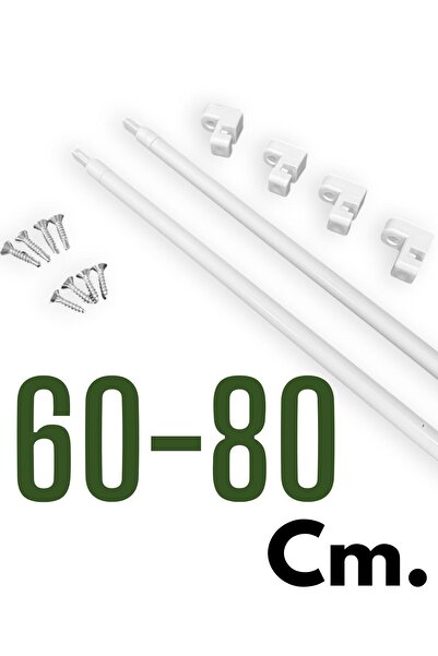 Bilarch Ayarlanabilir Briz Perde Çubuğu Beyaz Slim