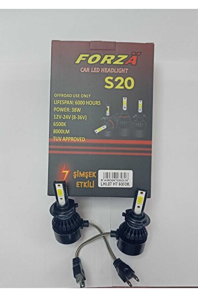 Forza LHL07 H7 LED XENON 12-24V(8-36V) 6500K-8000LM ŞİMŞEK ETKİLİ