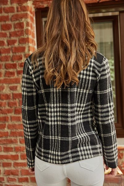 XHAN Plaid Patterned Jacket 9YXK4-41855-02