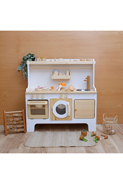 Anne ve Tasarım Ahşap Montessori Oyun Mutfağı