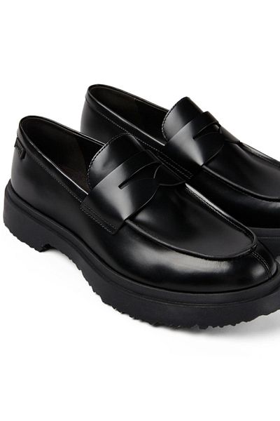 CAMPER K100633 Walden Leather Moccasin Black Men's Shoes