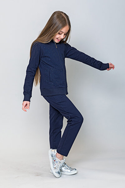 incity Girl's Stone Detailed Stylish Tracksuit Set (2 pieces)