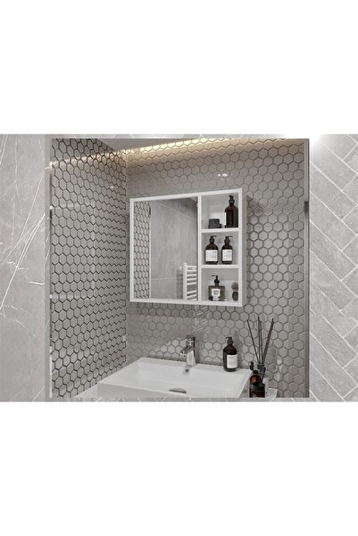 MERLİN MOBİLYA Merlin Mobilya Yare Beyaz Banyo Dolabı 65'