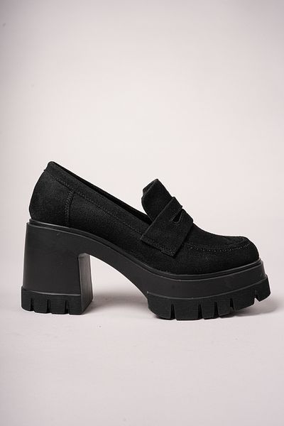 Riccon Syagroth Damen Loafer0012506 Schwarzes Wildleder