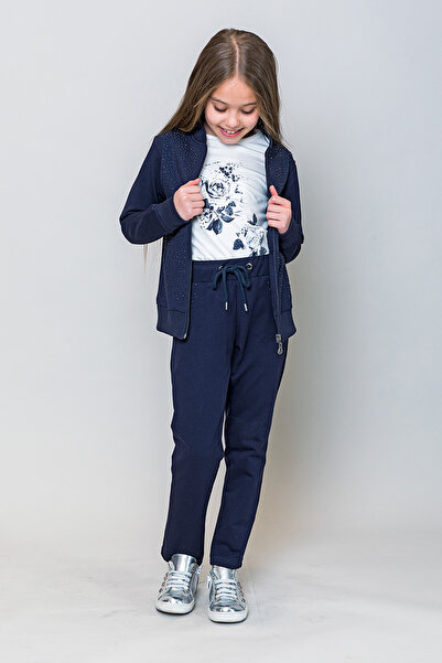 incity Girl's Stone Detailed Stylish Tracksuit Set (2 pieces)