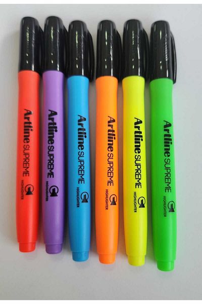 artline Supreme Highlighter Highlighter Marker Set 6 Colors