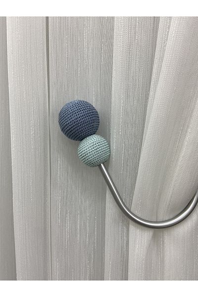 Akcan Turquoise Indigo Blue Color Two Balls U Sleeve Long Bracelet