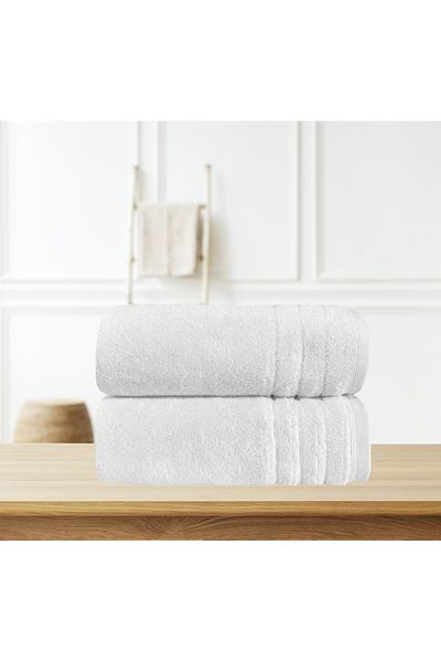 Lucy and Home Microcotton, Stripe Detailed Set of 2 Towels 60X100Cm