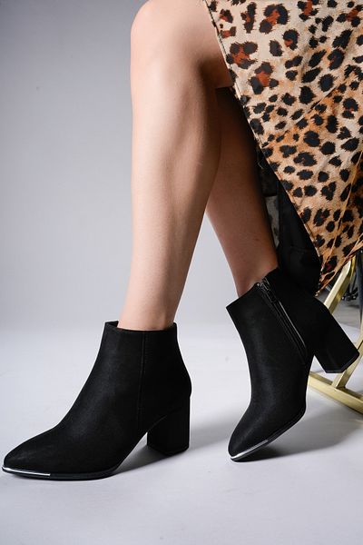 Riccon Γυναικείες Μπότες Yalesari0012860 Μαύρο Suede