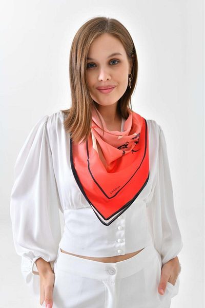 İpekpark Scarf Ataturk patterned