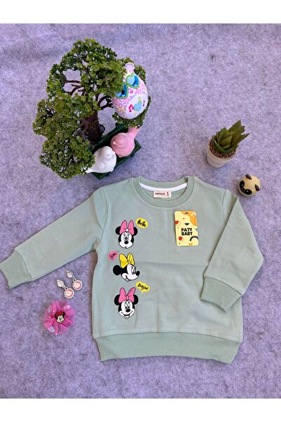 PATYKİDS MİNNİE MOUSE BASKILI KIZ ÇOCUK SWEAT