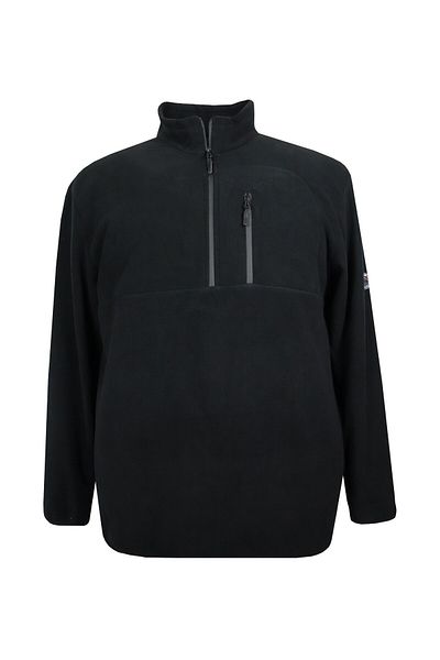 marufshop Φλις φούτερ με γιακά μεγάλου μεγέθους Μαύρο