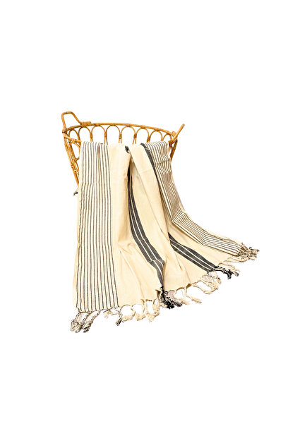 PESHCE مئزر قطن سينار 100×180 سم أبيض