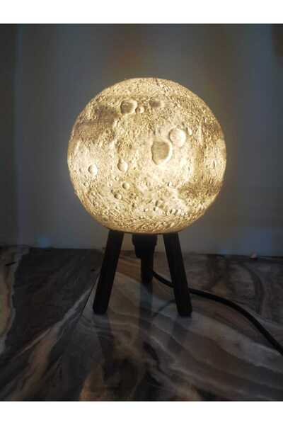 KUNDUZ AHŞAP TASARIM ATÖLYESİ 🌌   Planet Bedside / Table Lamp – Vesta 🌠