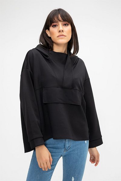 HARGEN STORE Oversized Hooded Sweatshirt Ecru GABI