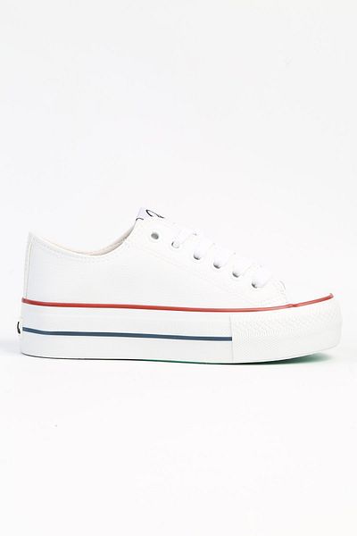 Benetton ® |   BN-31122 - 3114 Λευκό - Γυναικεία Αθλητικά Παπούτσια