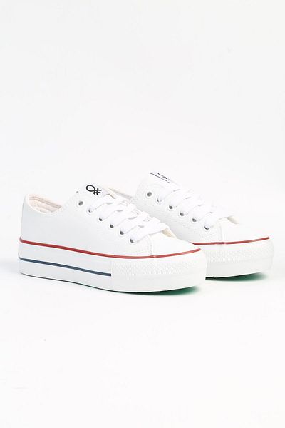Benetton ® |   BN-31122 - 3114 Λευκό - Γυναικεία Αθλητικά Παπούτσια