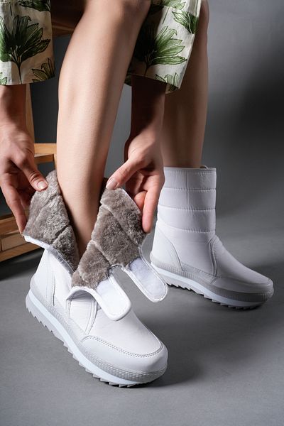 Riccon Unisex Μπότες Χιονιού0012802 Λευκές