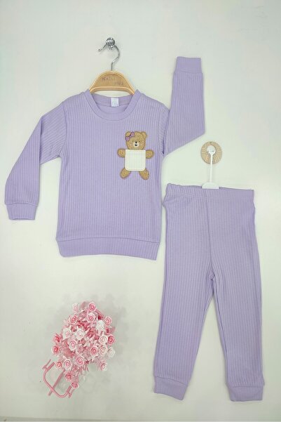 dubi baby طقم أطفال مكون من قطعتين مع ربطة عنق بلون أرجواني