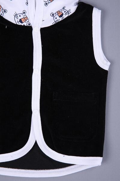 Babyhola Baby Girl and Boy Hooded Velvet Pocket Vest 3297