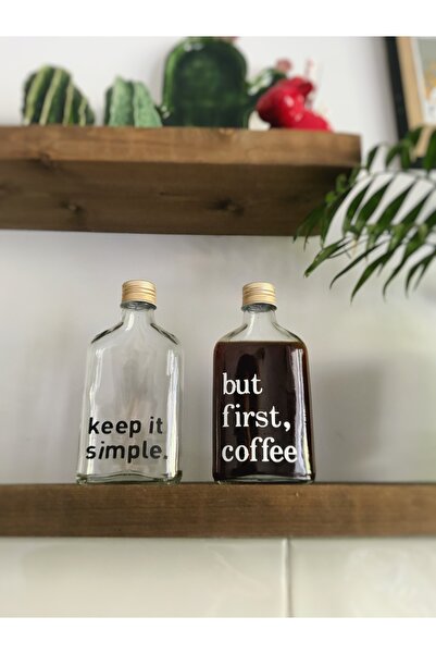 Atölye Merdiven 2li Set Cam Cold Brew Şişesi Dekoratif Kahve Şişesi