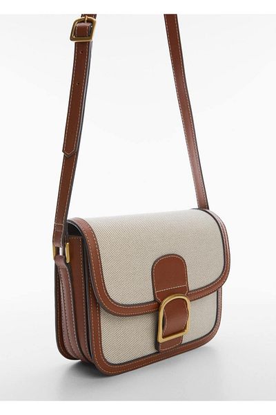 MANGO Woman Kontrastní crossbody kabelka