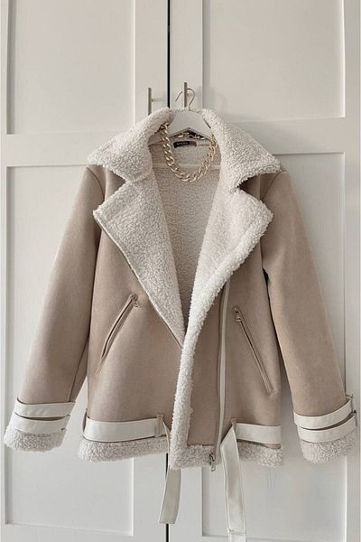 ZARİFTREND Biker Jacket με ψεύτικη γούνα στο εσωτερικό