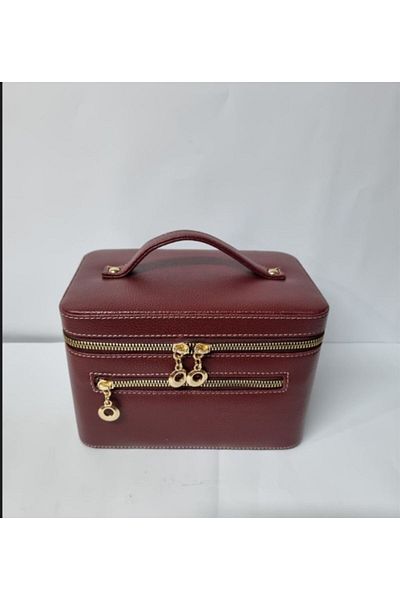 Gold Box حقيبة مكياج لمستحضرات التجميل مع مجموعة مرآة للسفر لتنظيم إكسسوارات المكياج
