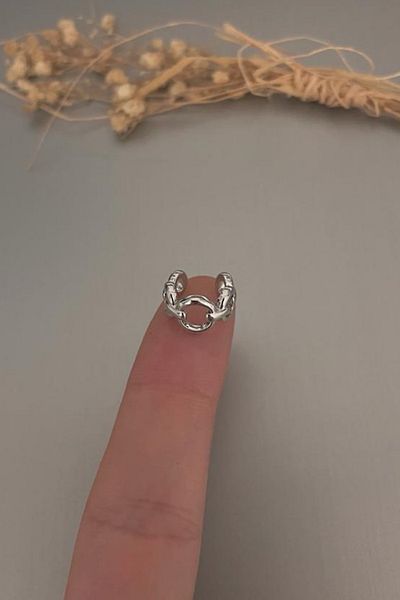 Jaida Moda Gray Compression Non-Perforated Fake Steel Cartilage Earrings Ear Cuff
