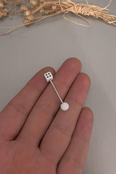 Jaida Moda Unisex Zar Figürlü Cerrahi Çelik Dil Piercing