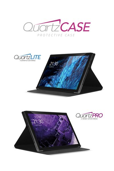 Vorcom Quartzpro / Quartzlite Tablet Case 360 Front Back Full Protection with Foldable Stand