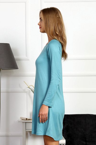 VİENETTA Vienetta SS23804207 Women's / Dressing Gown Long Sleeve / Turquoise