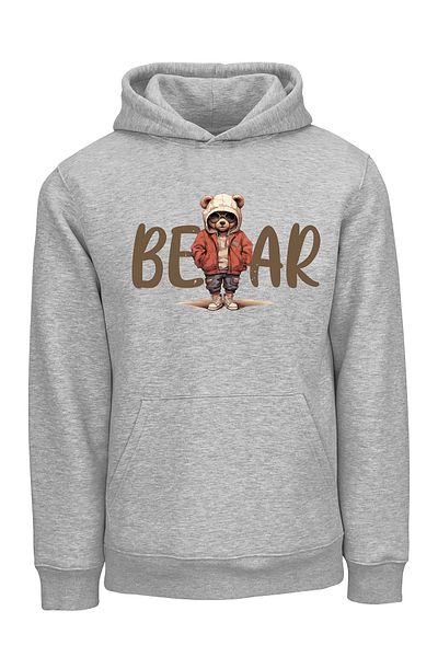 ADA BEBEK ÇOCUK Παιδική μπλούζα Unisex Oversize Mysterious Bear με στάμπα