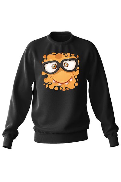 ADA BEBEK ÇOCUK Hanorac pentru copii, unisex, supradimensionat cu imprimeu Stick, cu ochelari