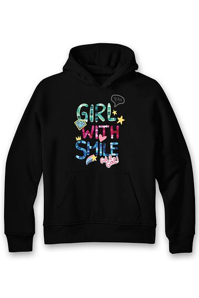 ADA BEBEK ÇOCUK Hanorac pentru copii unisex oversize fetă cu zâmbet