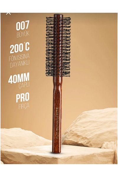 CANSIN Professional Men's Hairdresser Blow Dryer And Hair Brush Comb Fireproof Wooden Heat Resistant