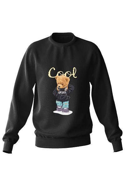 ADA BEBEK ÇOCUK Παιδικό φούτερ Unisex Oversize Cool Bear με στάμπα