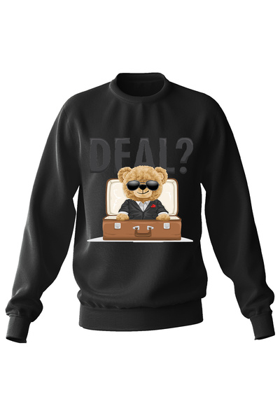 ADA BEBEK ÇOCUK Hanorac pentru copii unisex oversize cu imprimeu urs