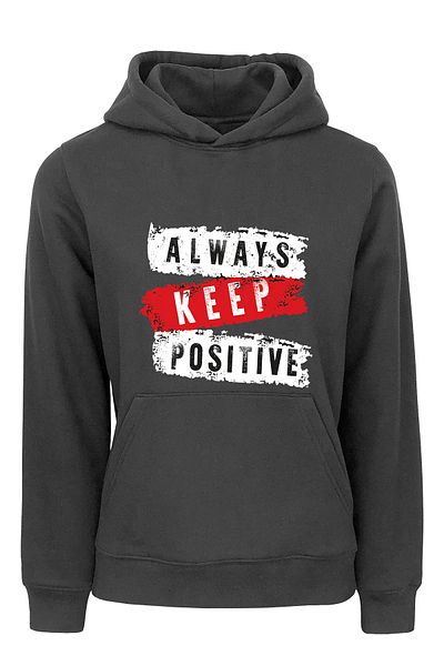 ADA BEBEK ÇOCUK Παιδικό φούτερ Unisex Oversize Always Keep Positive με στάμπα