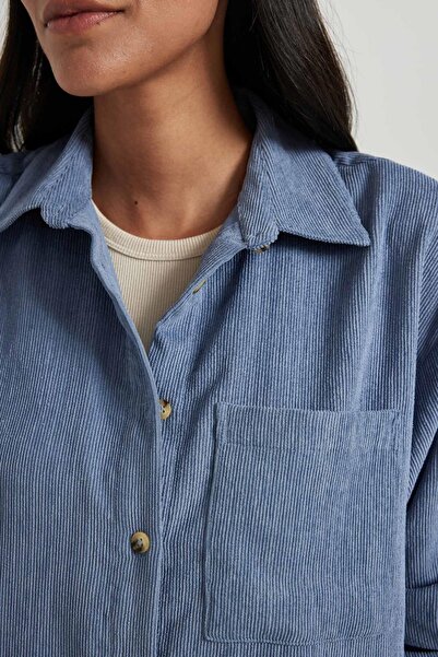 DeFacto Cămașă cu mânecă lungă din catifea cu ajustare normală - R3724az23wn