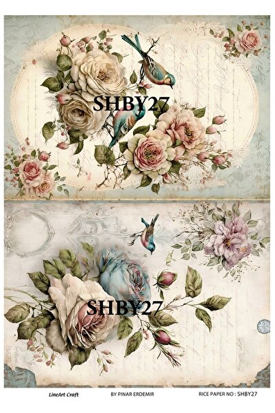 LİNEART Pirinç Dekopaj Kağıdı No:SHBY27- 29X42cm
