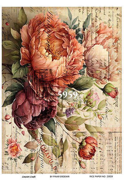 LİNEART Pirinç Dekopaj Kağıdı No:L5959- 29X42cm